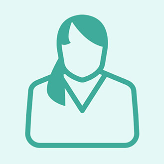 Dr. med. Ute Burk Stilisiertes grünes Person-Symbol mit Silhouette eines Kopfes und Schultern auf hellgrünem Hintergrund